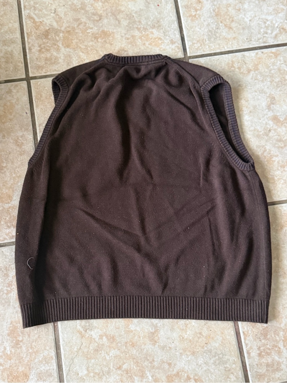 Tommy Hilfiger Vintage Brown Knit Sweater Vest - Size XL - Picture 2 of 6